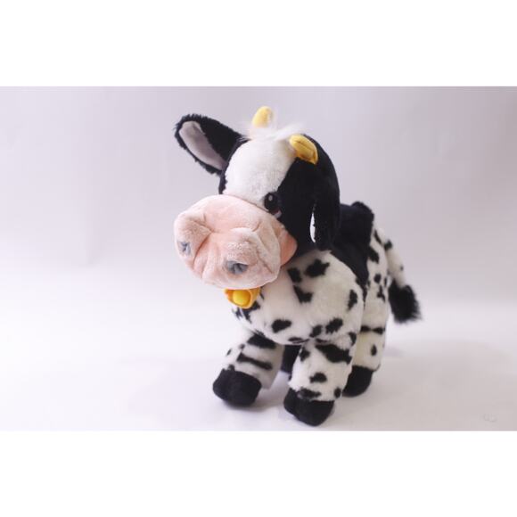 Liberty Toy, Cow, Medium Plush, White Black, Stuffed Animal, ~ 251114-WH 824 - Picture 1 of 5
